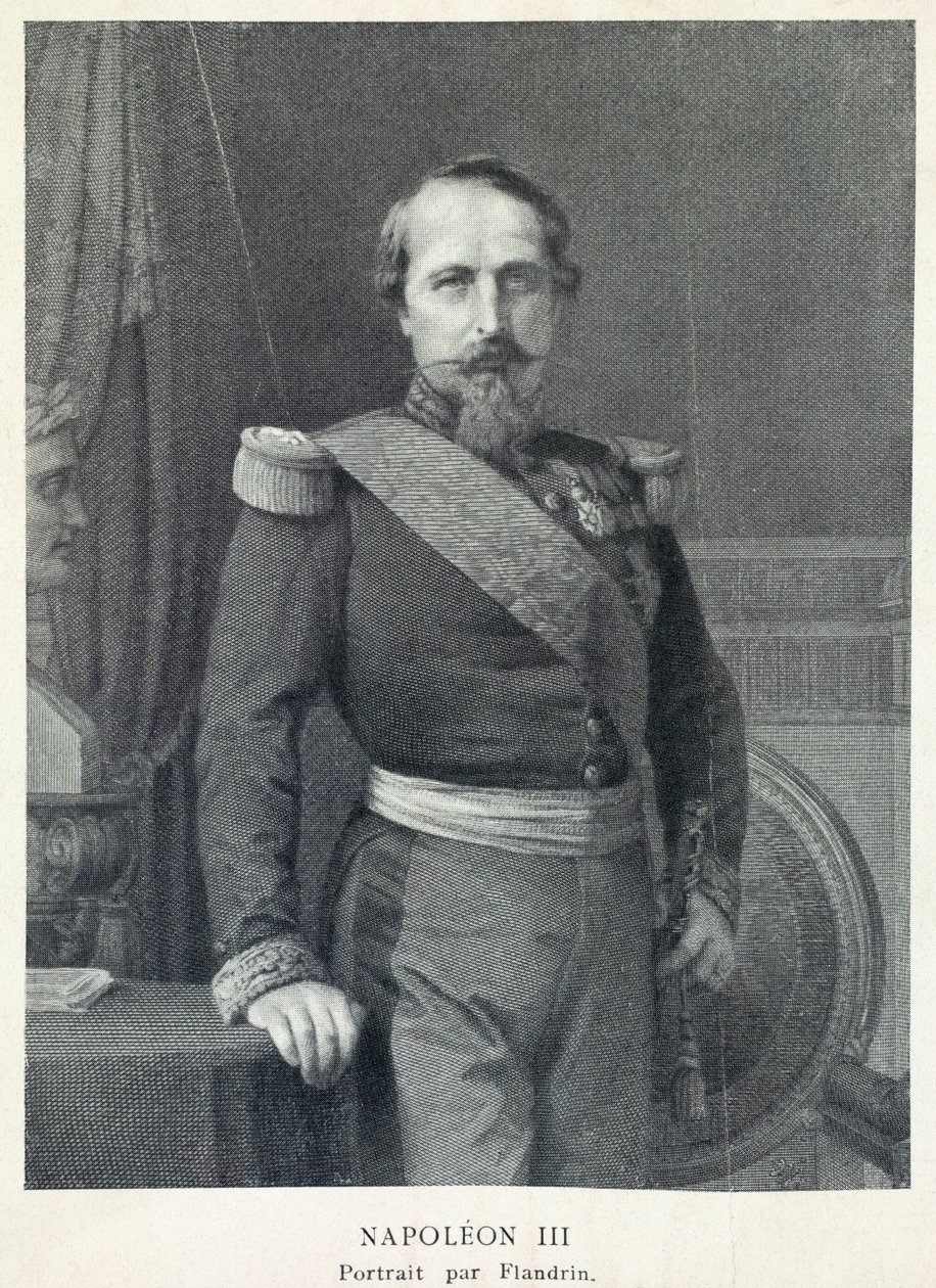 Portræt af kejser Napoleon 3 af Hippolyte Flandrin