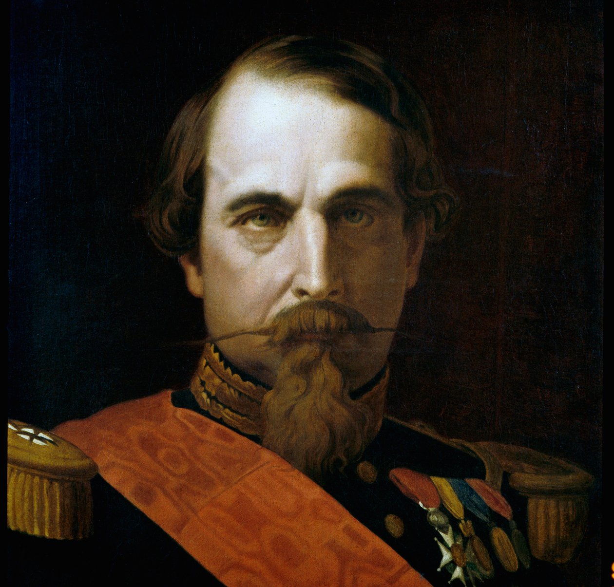 Portræt af kejser Napoleon III (1808-1873) Detalje. Maleri af Hippolyte Flandrin (1809-1864) 1863 Rom Museo Napoleonico af Hippolyte Flandrin