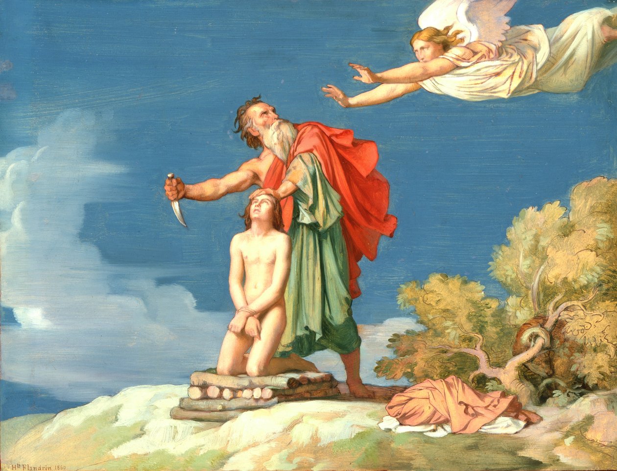 Isaks ofring af Hippolyte Flandrin