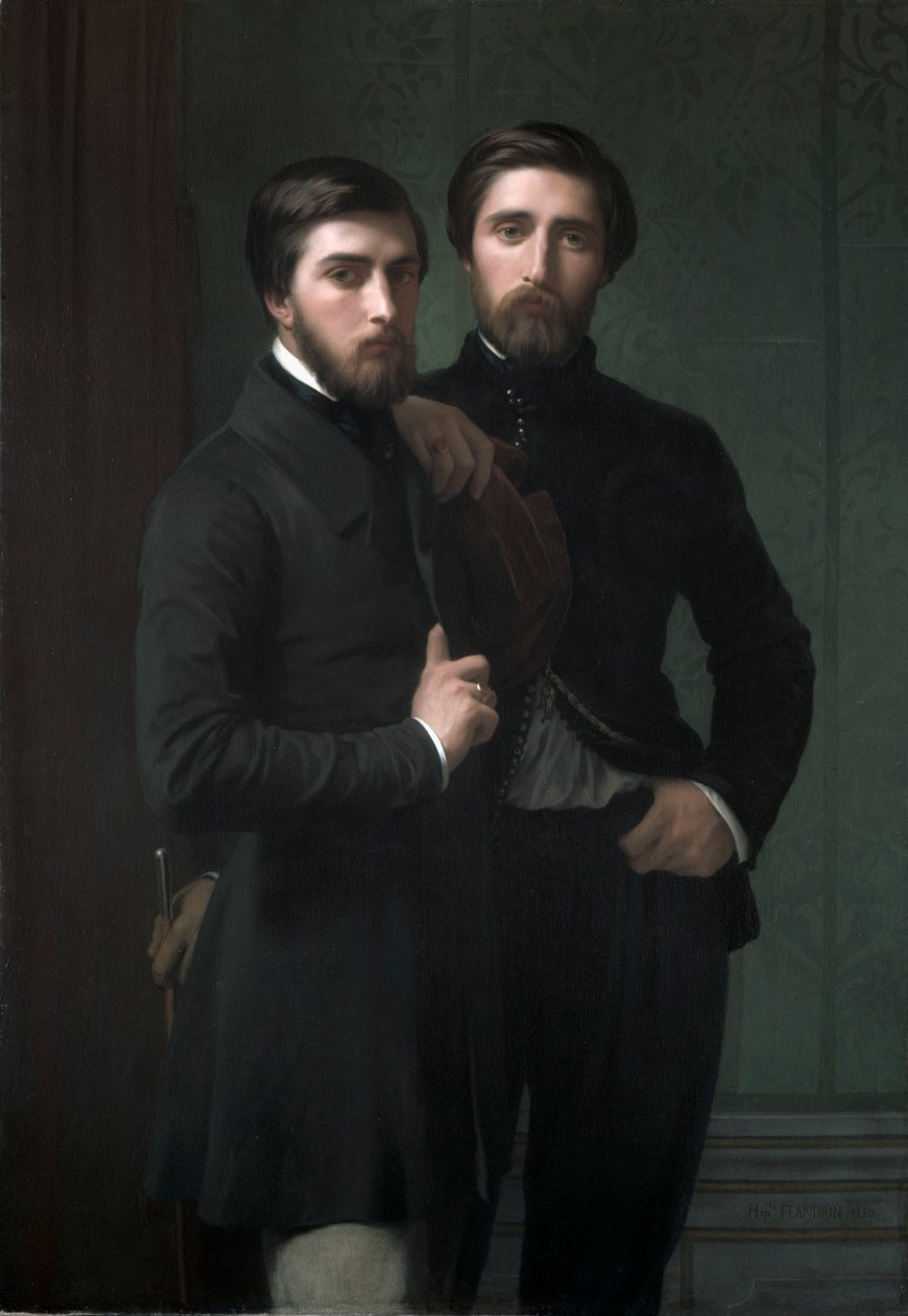 René-Charles Dassy og hans bror Jean-Baptiste-Claude-Amédé Dassy, ​​1850. af Hippolyte Jean Flandrin