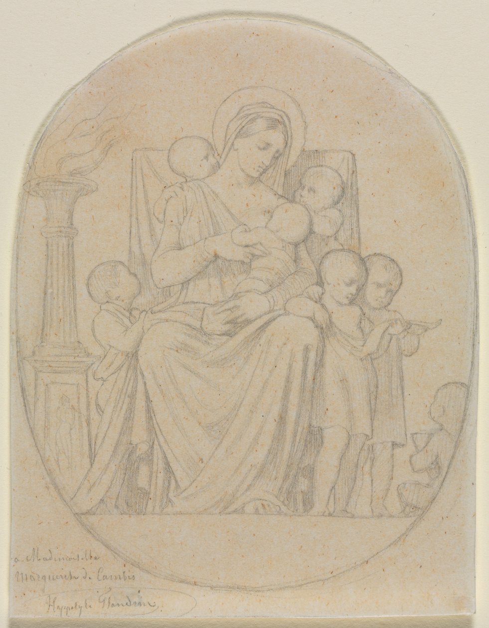 Saint Félicité og hendes syv sønner, andet tredje 19. århundrede. af Hippolyte Jean Flandrin