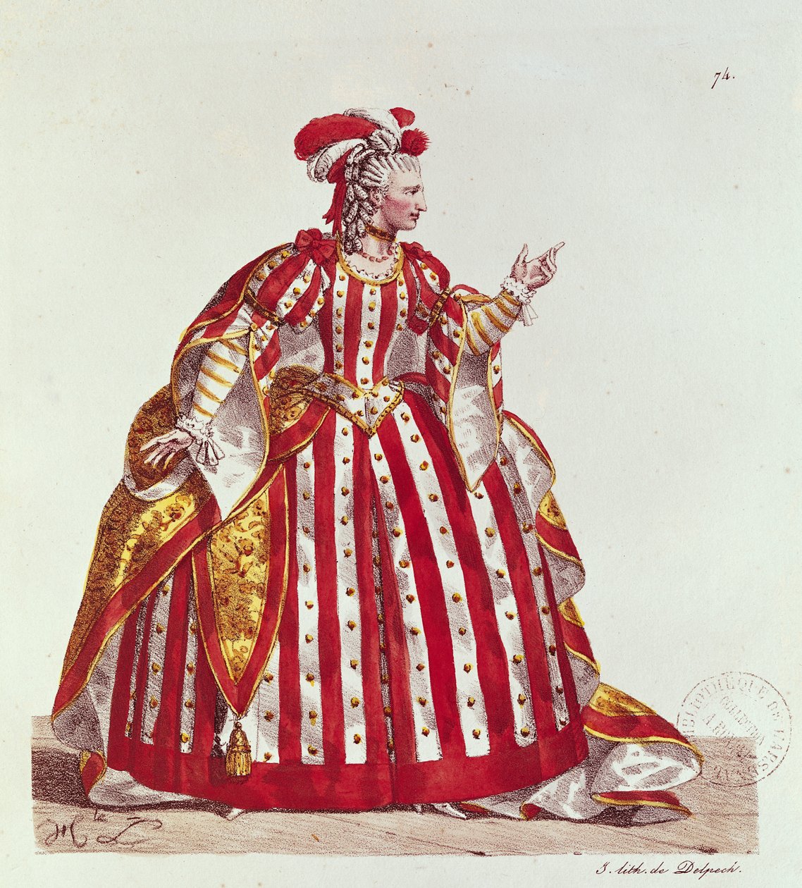 Mademoiselle Dumesnil (1713-1803) i rollen som Agrippina i 