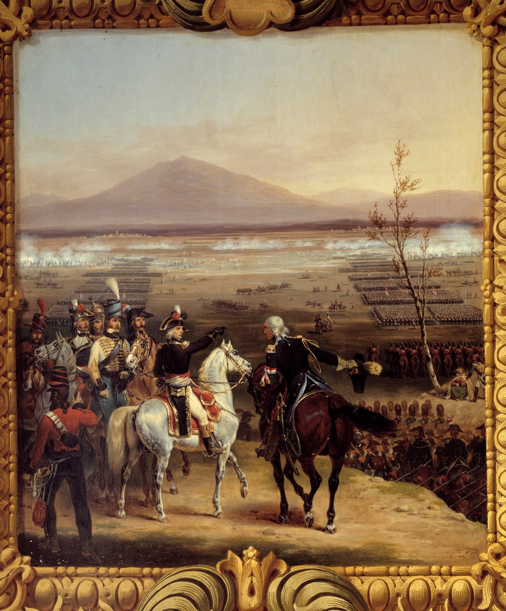 Passagen af Tagliamento foran Valvasone fører af Bonaparte den 16. marts 1797: det italienske landskab 1796-1797: Passagen af Tagliamento-floden, hvor marechal Jean Mathieu Philibert Serurier (1742-1819) deltog i Napoleon Bon af Hippolyte Lecomte