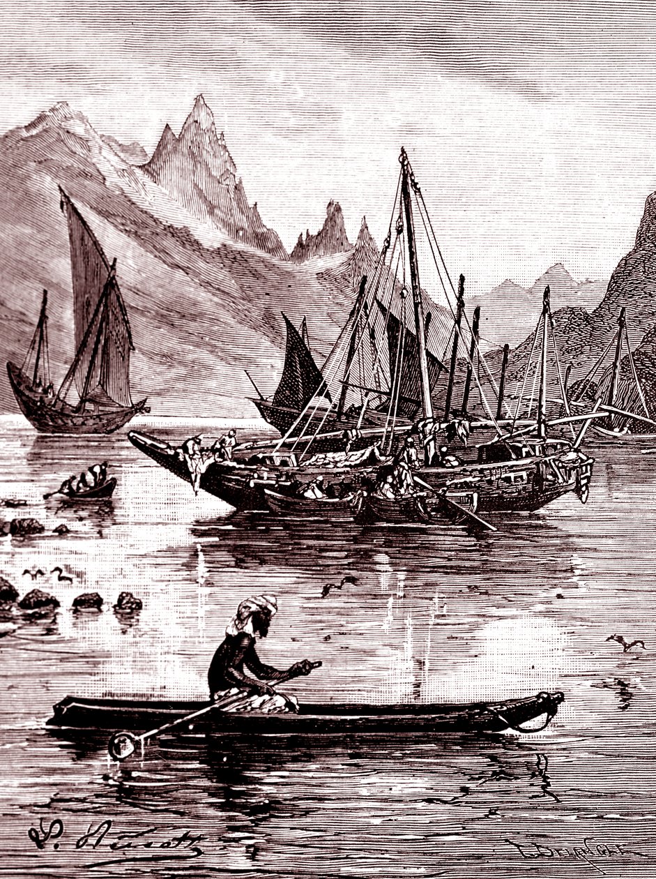 Det Røde Hav ( Egyptens side ) af Hippolyte Leon Benett