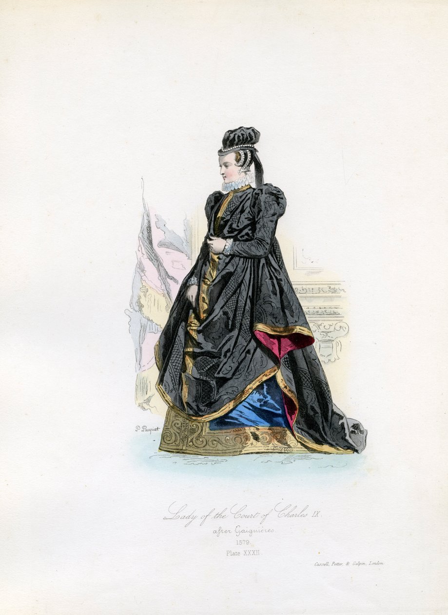 Hofdame Karl IX af Hippolyte Louis and Polydore Pauquet