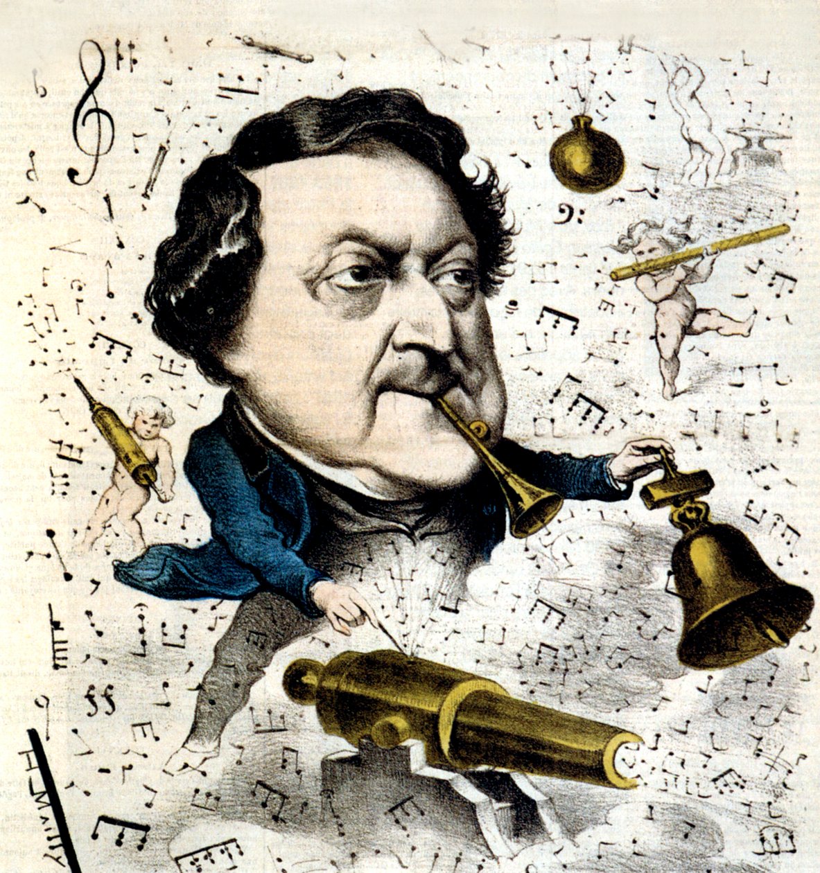 Gioacchino Rossini af Hippolyte Mailly