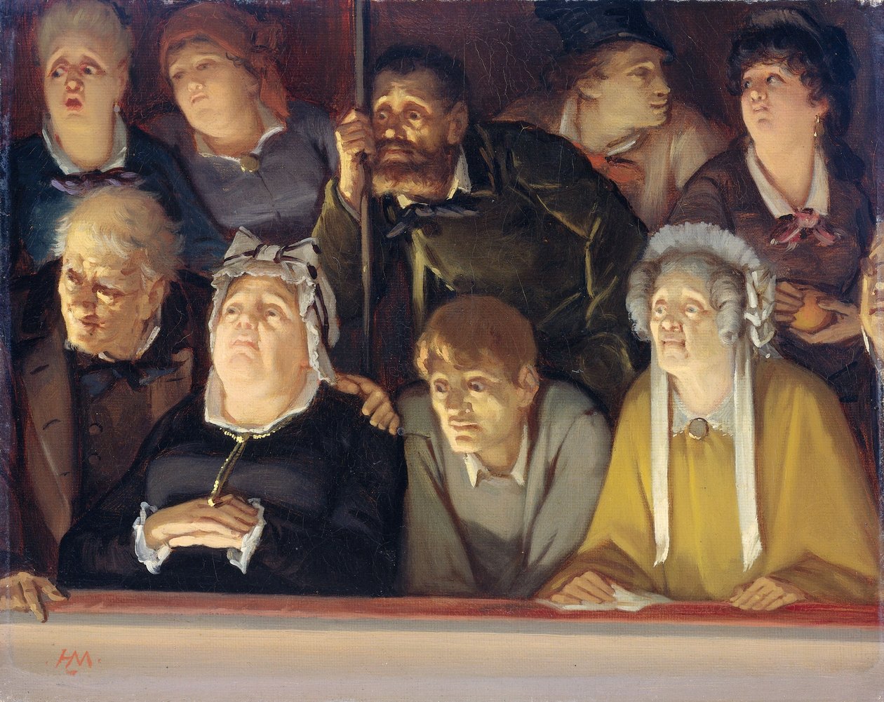 Teaterpublikummet af Hippolyte Michaud