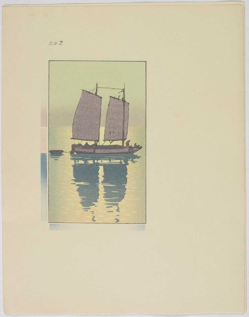 A Junk, Plade nr. 2, slutningen af det 19.-midten af det 20. århundrede af Hiroshi Yoshida