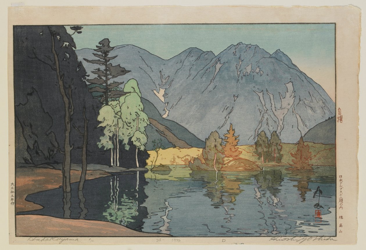 Hodakayama, fra serien, Tolv scener i de japanske alper, Taisho-æraen af Hiroshi Yoshida