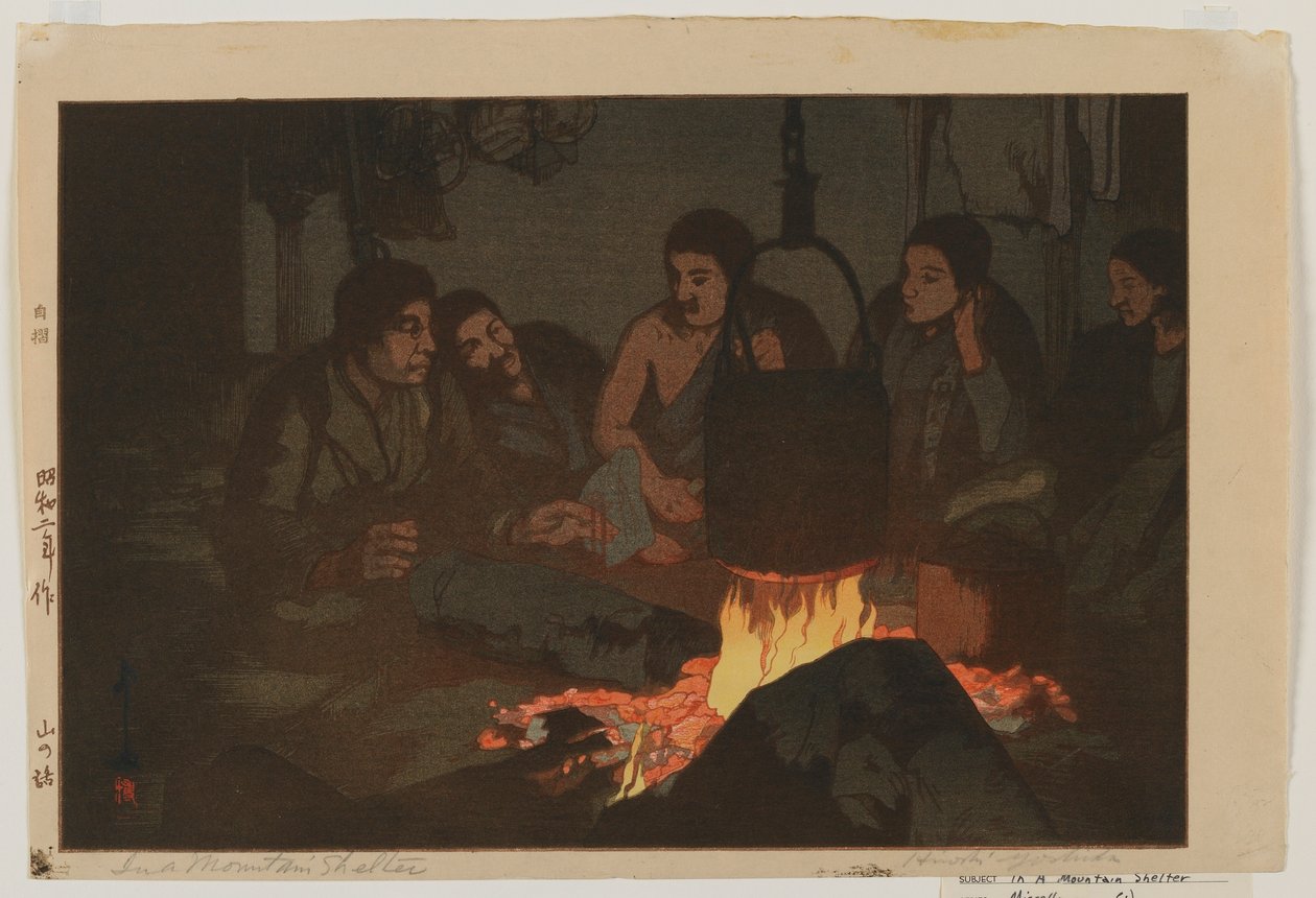 I en Mountain Shelter, Showa-æra af Hiroshi Yoshida
