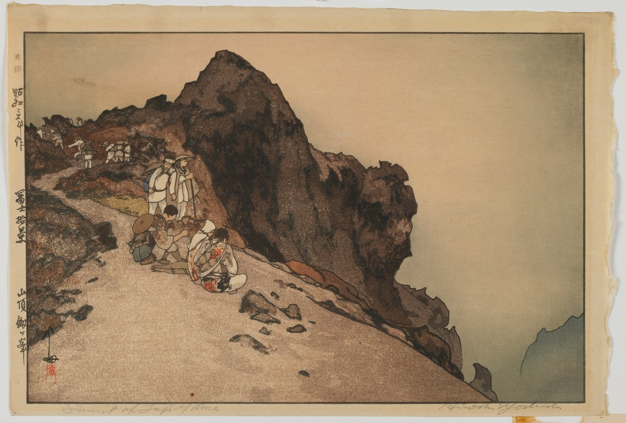 Summit of Fuji, fra serien, Ten Views of Mount Fuji, Showa-æra af Hiroshi Yoshida