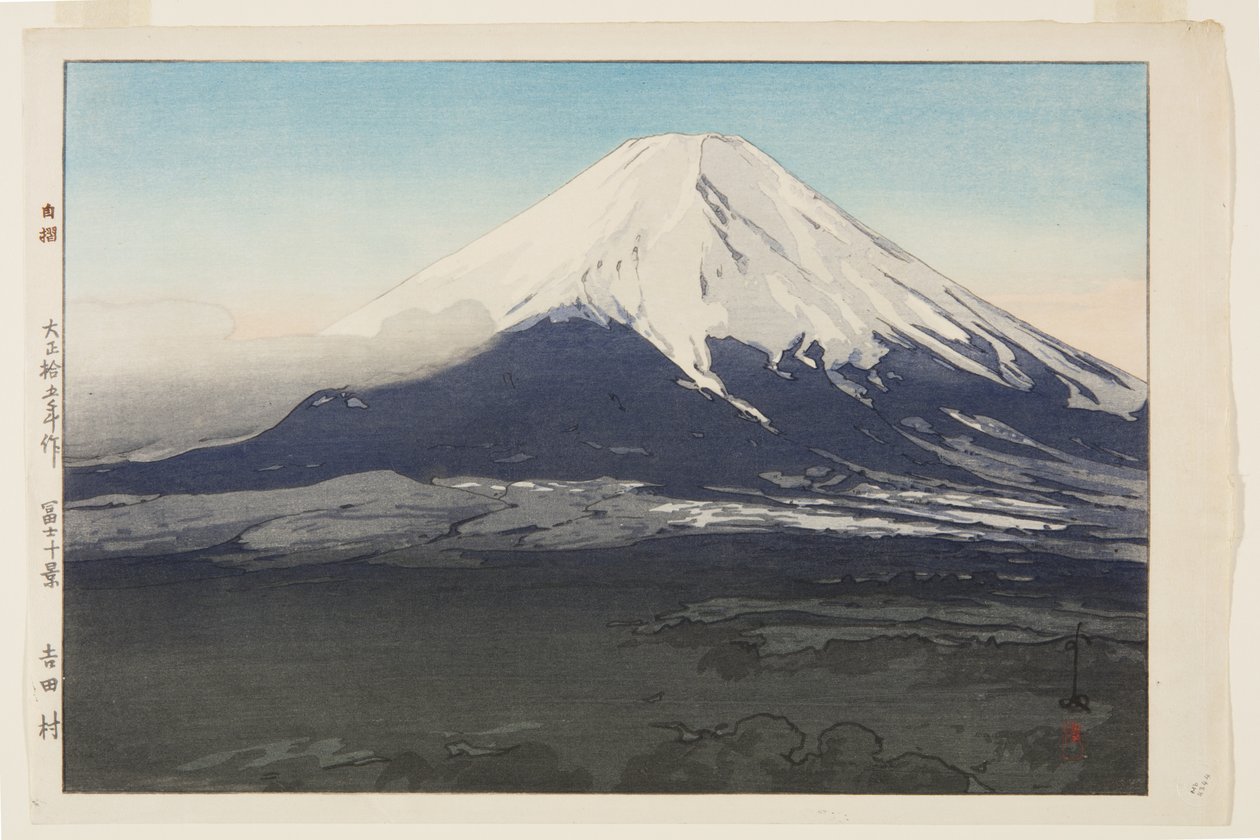 Yoshida Village (Yoshida mura) (træbloktryk i farver) af Hiroshi Yoshida