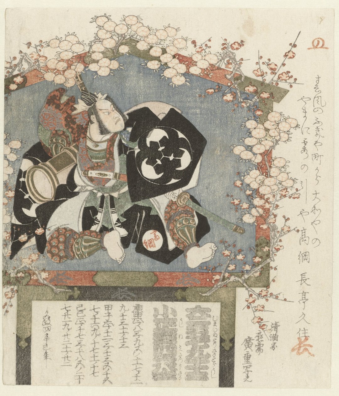 Votiv med et portræt af Bandô Mitsugorô III af Hiroshige (I) , Utagawa