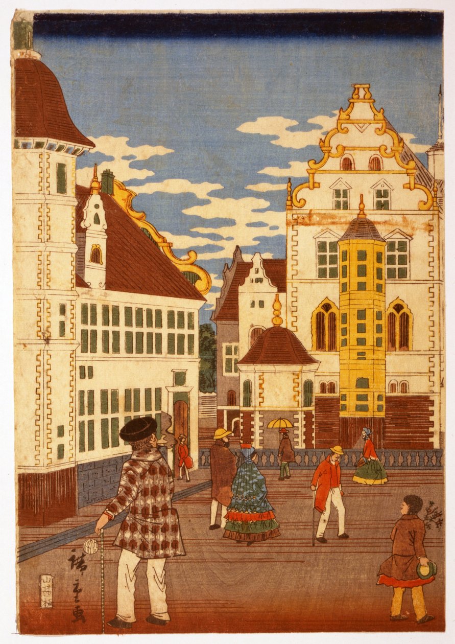 View of American Life, fra Illustrated London News, pub. 1860. af Hiroshige Utagawa