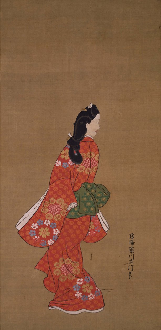 Skønhed ser tilbage af Hishikawa Moronobu