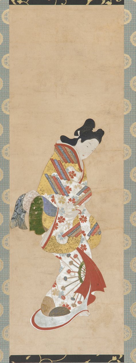 Stående kvindefigur, 1700-tallet. af Hishikawa Morofusa