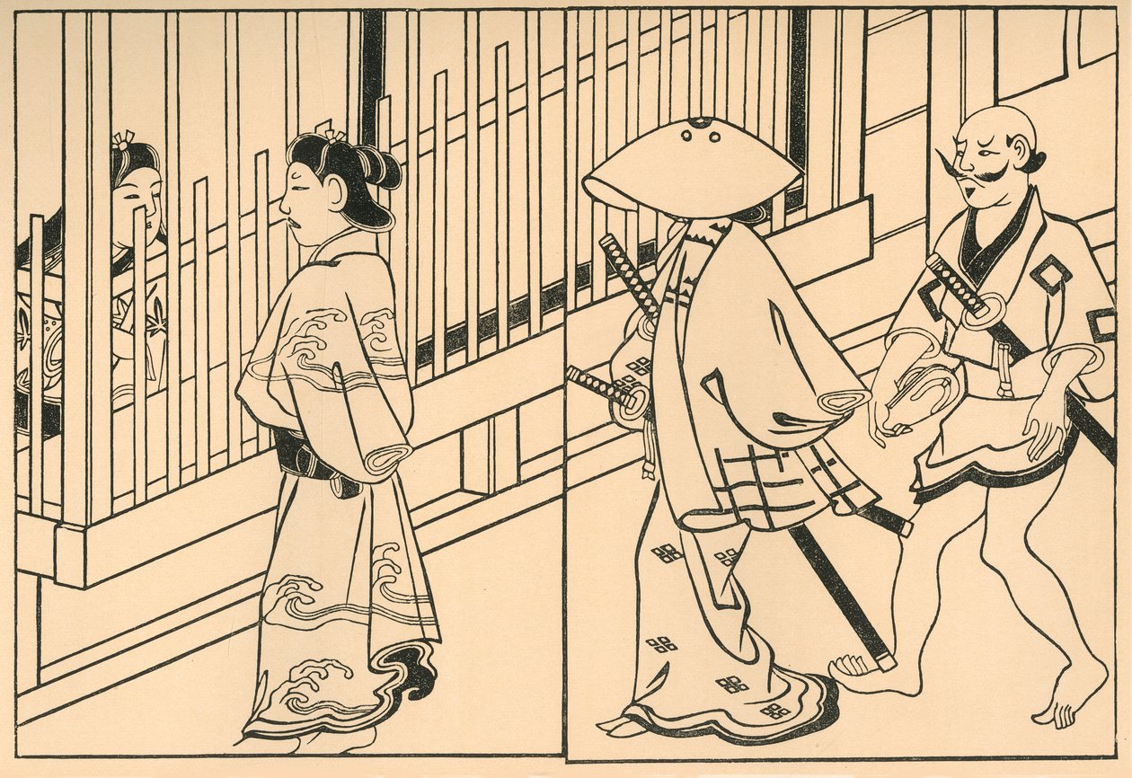 Kurtisaner, 1661, 1924. af Hishikawa Moronobu