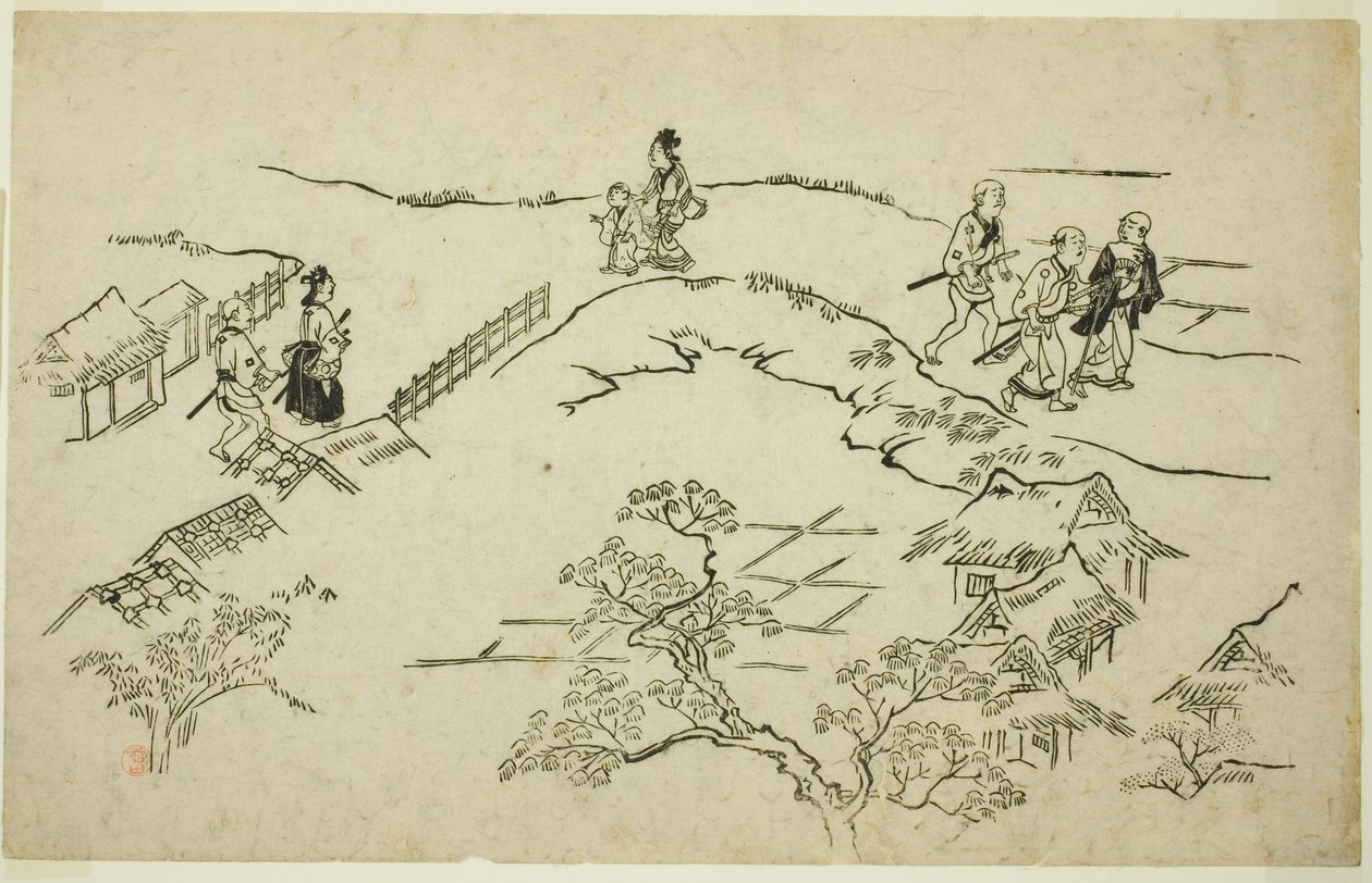 Emon Hill, fra serien "The Appearance of Yoshiwara (Yoshiwara no tei)" af Hishikawa Moronobu