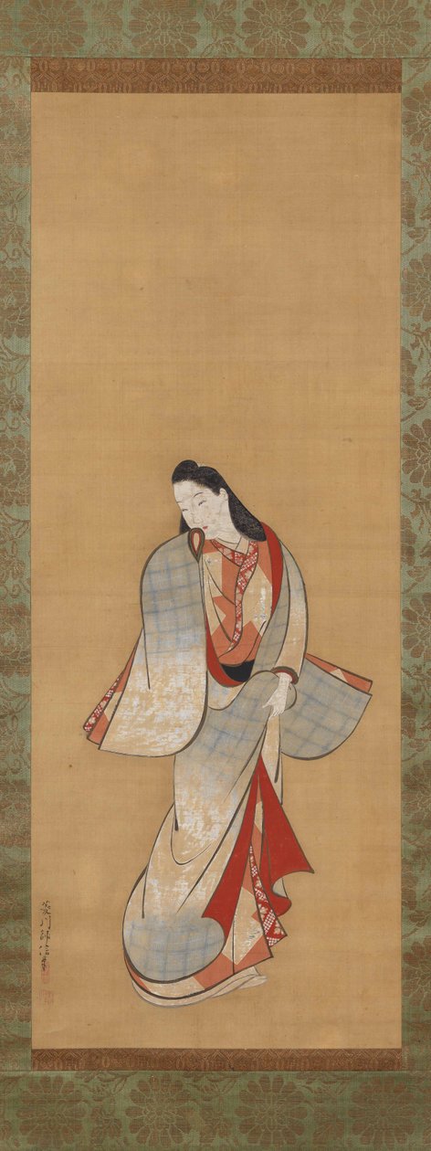 Stehende Schönheit af Hishikawa Moronobu
