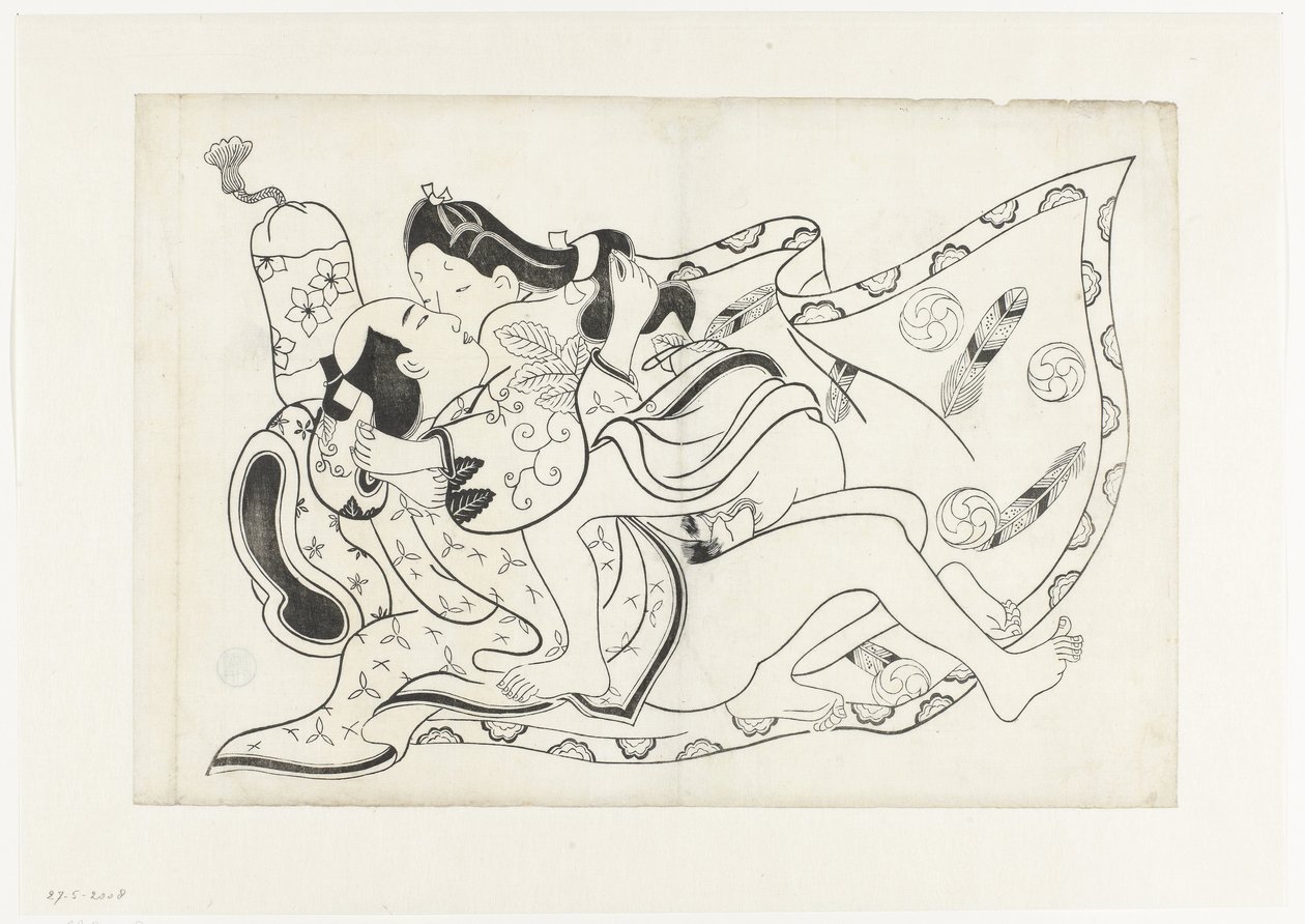 Erotisk show af Hishikawa Moroshige (attributed to)