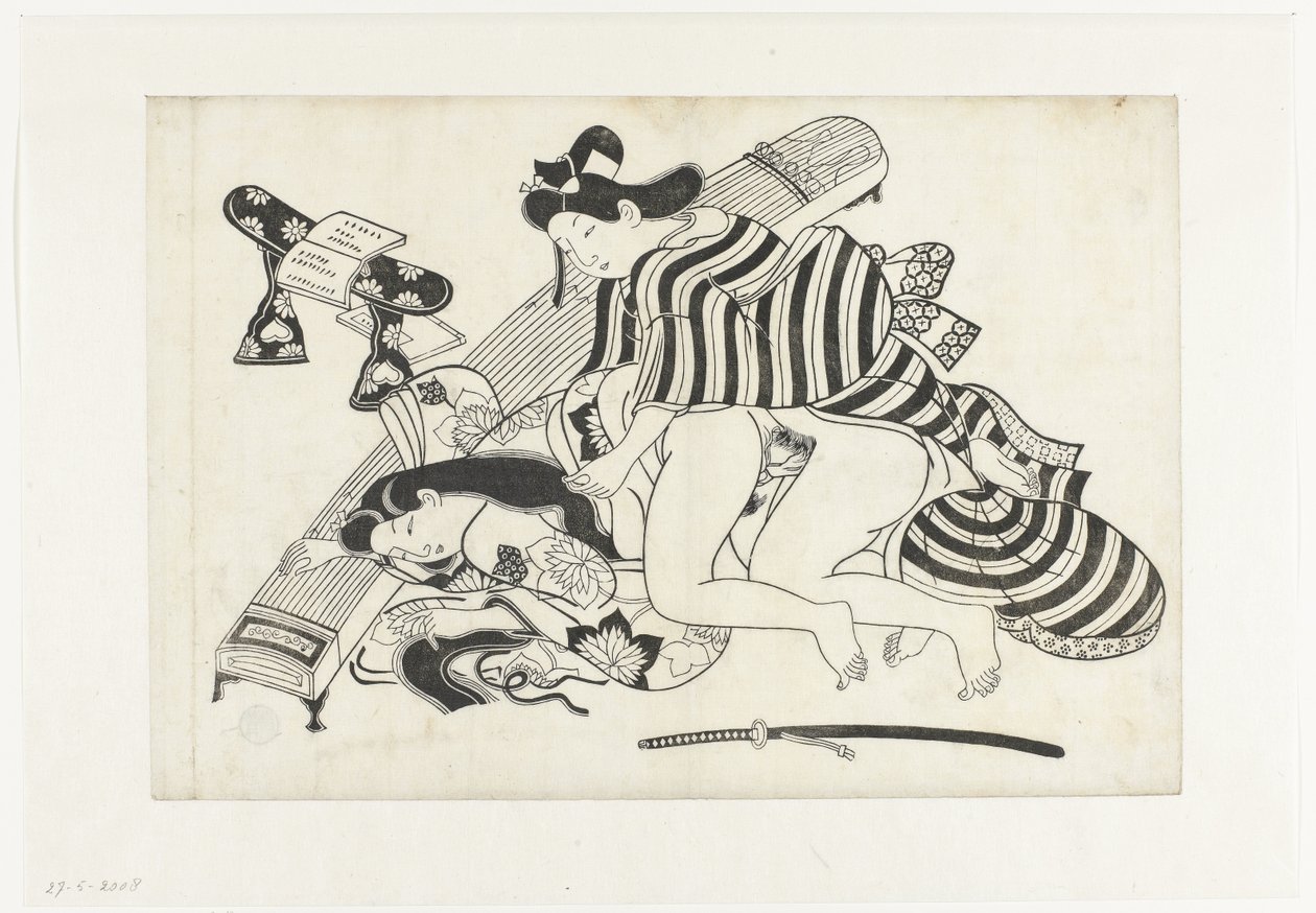 Erotisk show af Hishikawa Moroshige (attributed to)