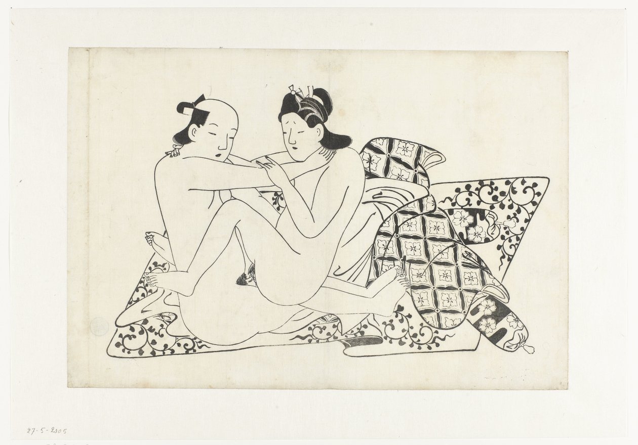Erotisk show af Hishikawa Moroshige (attributed to)