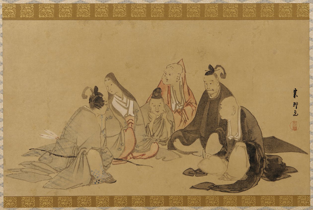 De seks udødelige digtere, Edo-perioden, slutningen af det 18.-begyndelsen af det 19. århundrede. af Hishikawa Sori
