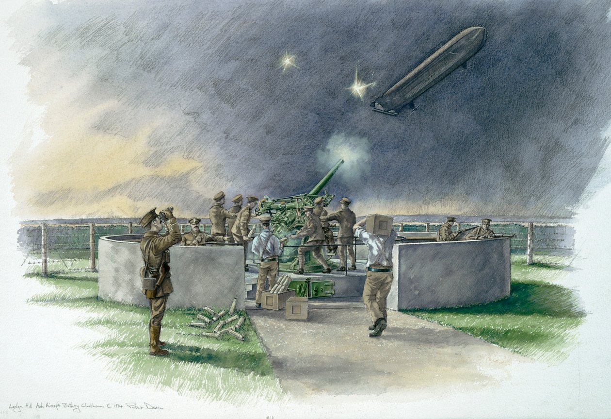 Lodge Hill Battery, Chatham, Kent, Første Verdenskrig, 1914-1918 c2000