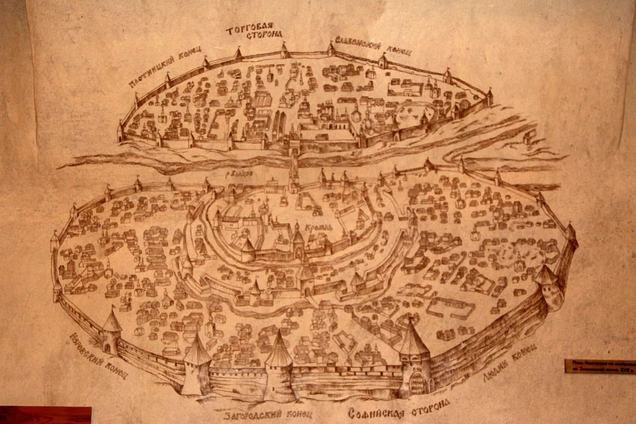 Novgorod-kortet, 1600-tallet af Historical Document