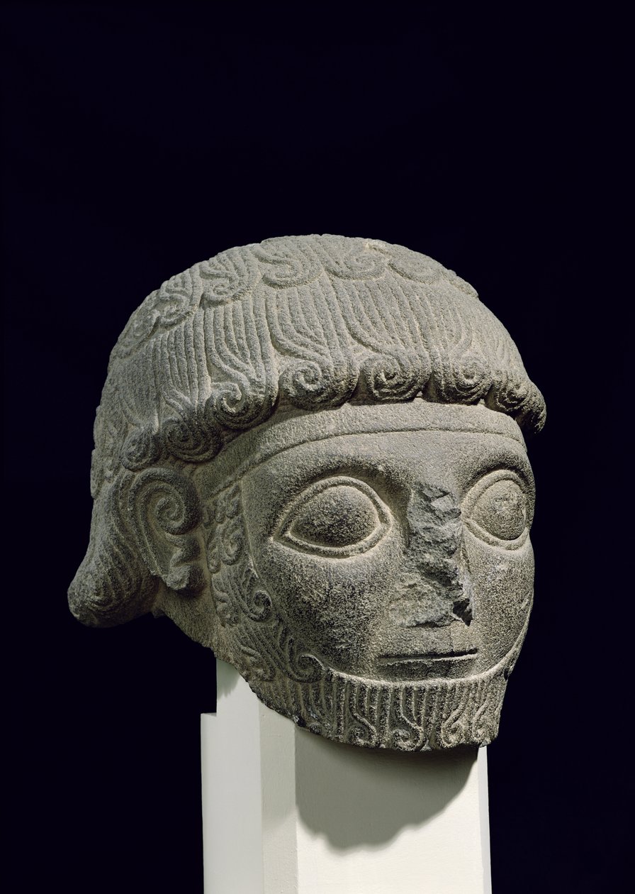 Hoved af en gud, fra Barak i Tyrkiet, 18.-17. århundrede f.Kr af Hittite