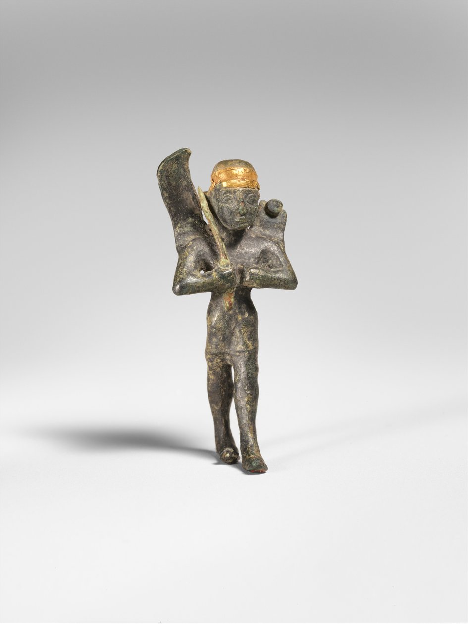 Bevinget guddom, ca. 1300 f.Kr. (bronze, guld) af Hittite