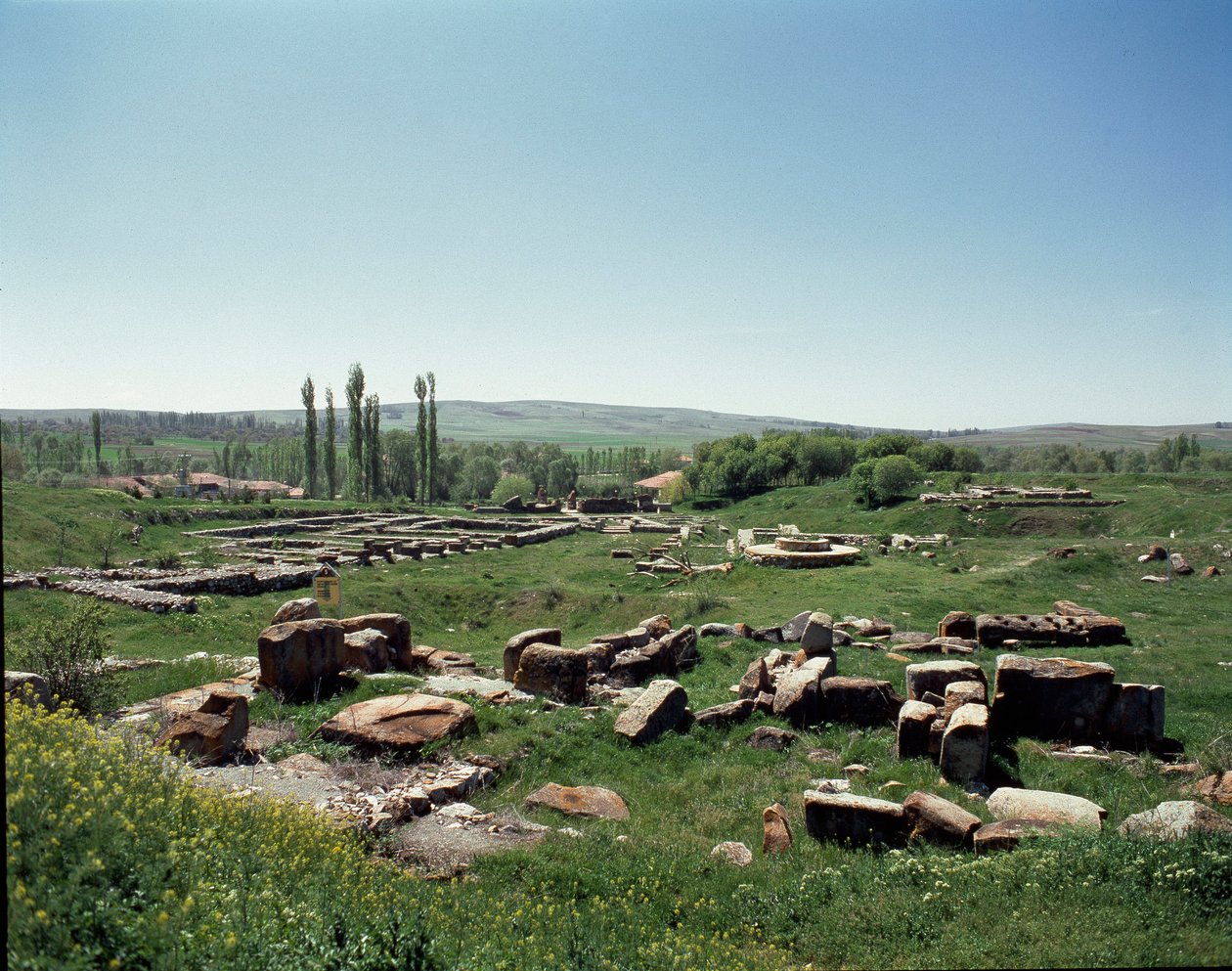 Udsigt over ruinerne af stedet af Hittite Hittite