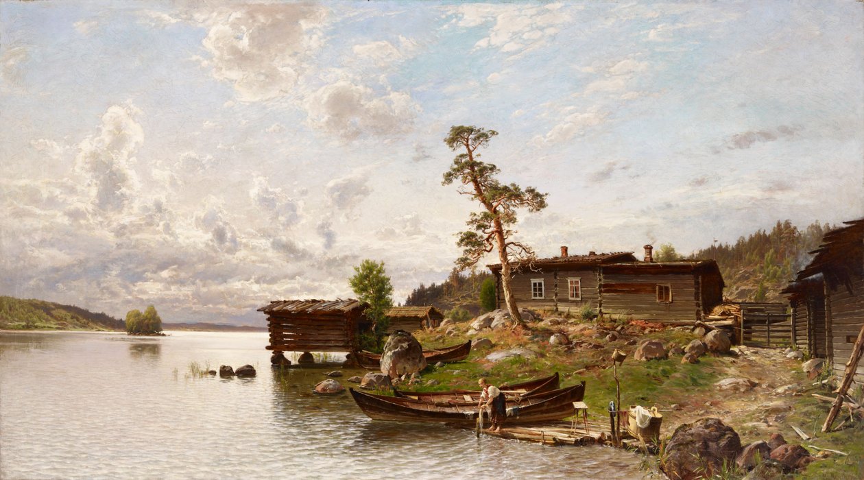 Morgenstemning (Udsigt til øen) af Hjalmar Munsterhjelm
