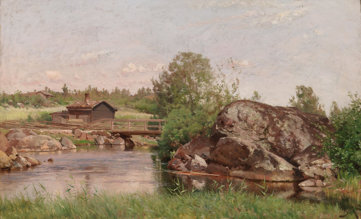 Strømlandskab af Hjalmar Munsterhjelm