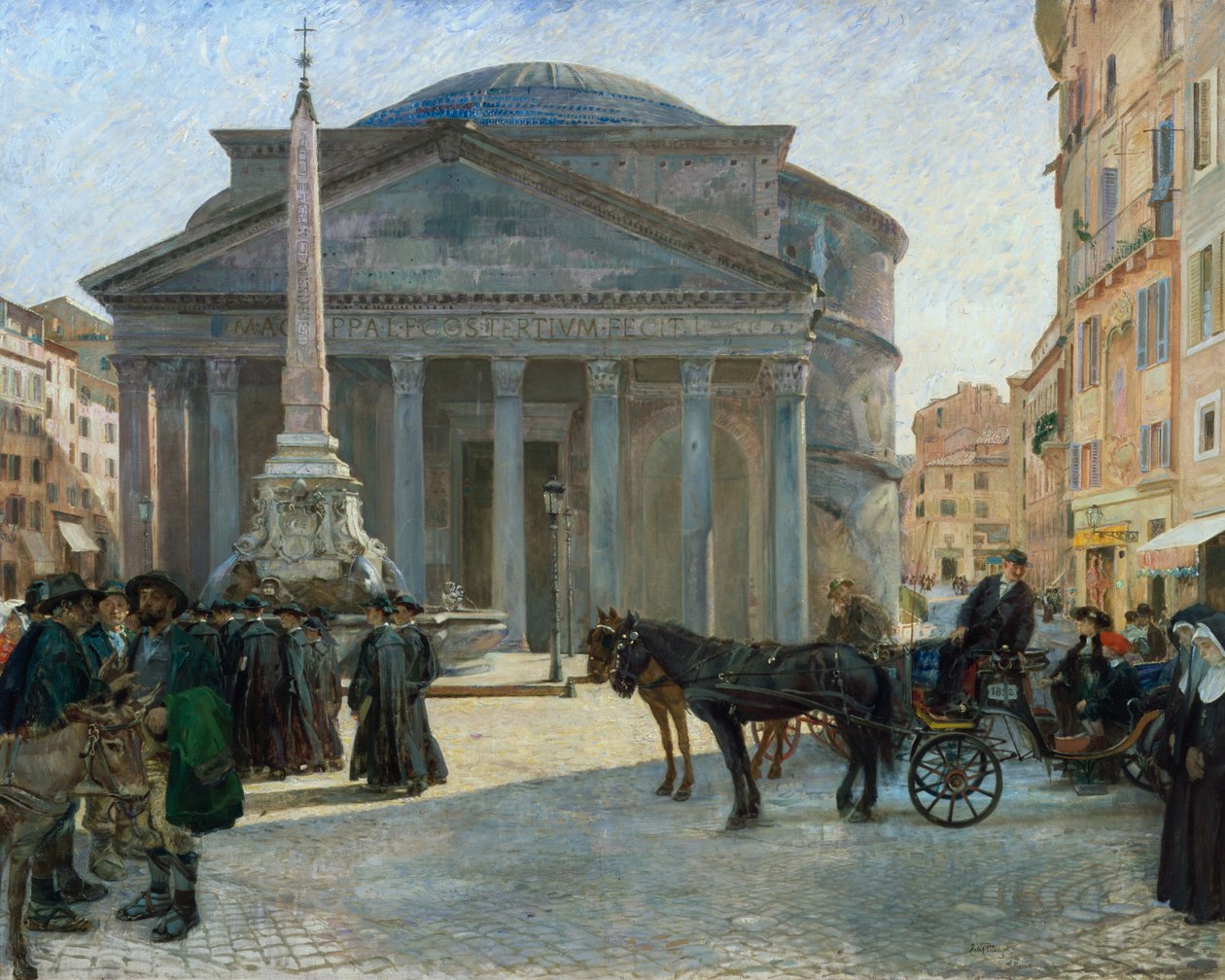 Fra Pantheon-pladsen i Rom af Hjalmer Eilif Emanuel Peterssen