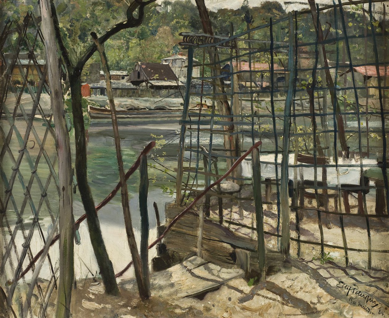 Landskab fra Meudon, Frankrig, 1884 af Hjalmer Eilif Emanuel Peterssen