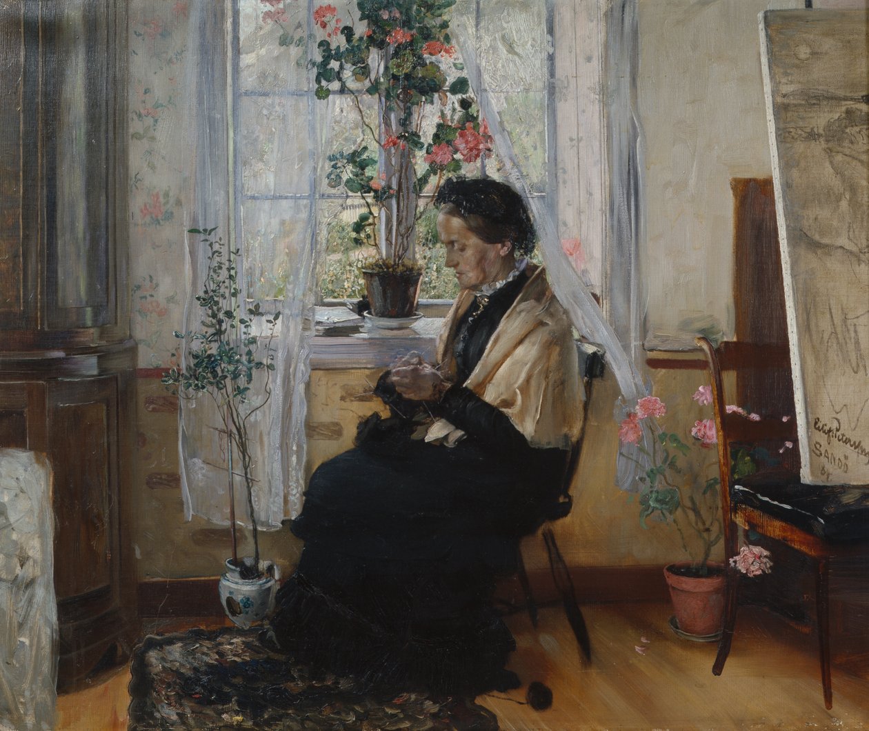 Mors portræt af Hjalmer Eilif Emanuel Peterssen