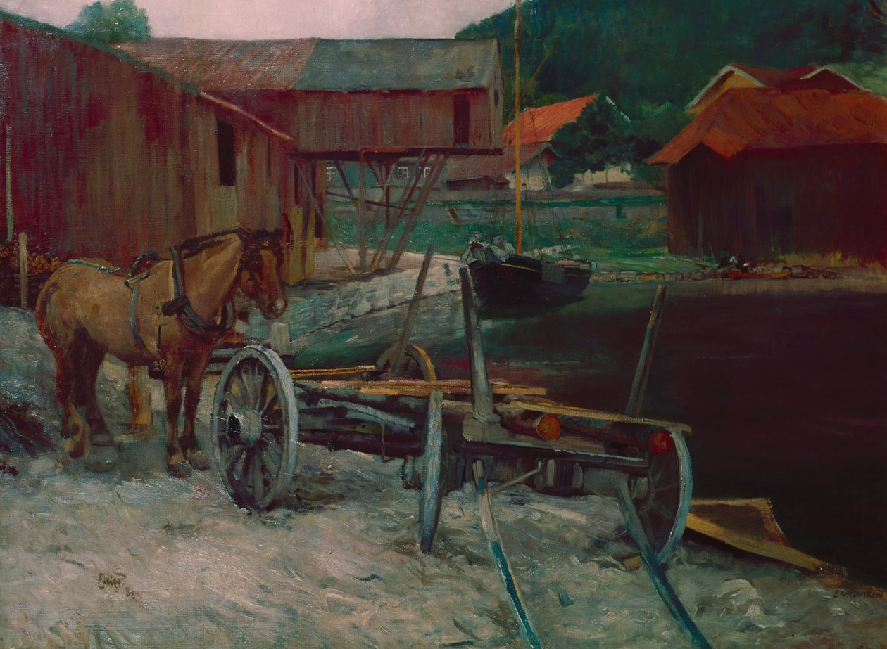 Sandvik bugten af Hjalmer Eilif Emanuel Peterssen