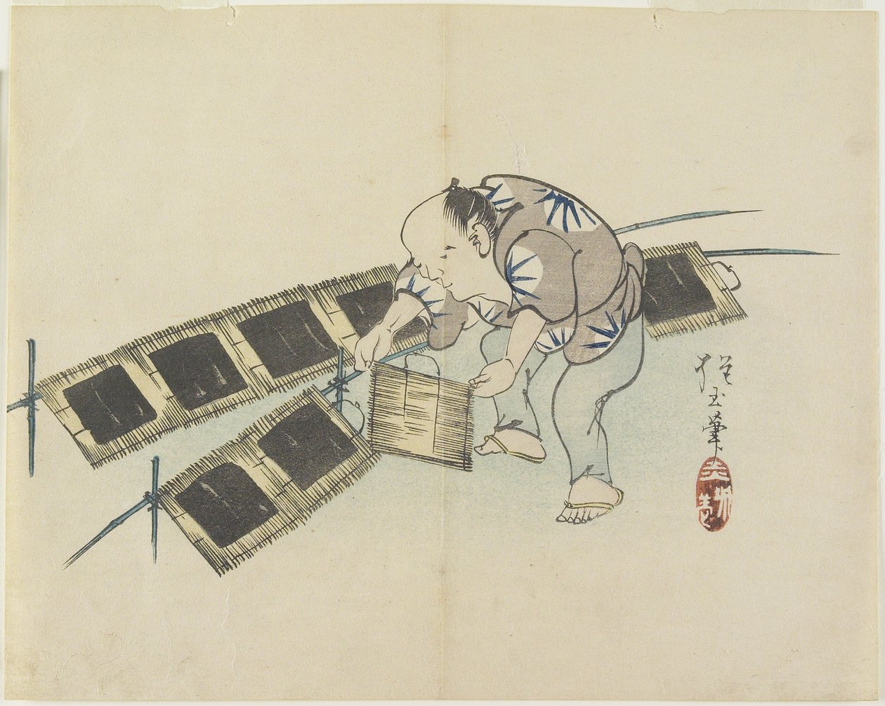 (Drying Laver), c. 1830 af Hogyoku