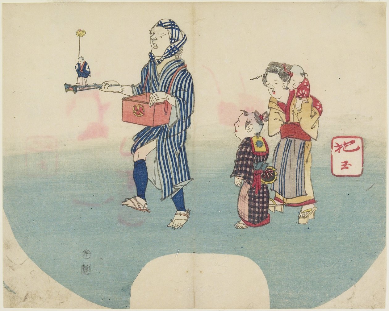 (Kunstner, der underholder børn), 1831 af Hogyoku