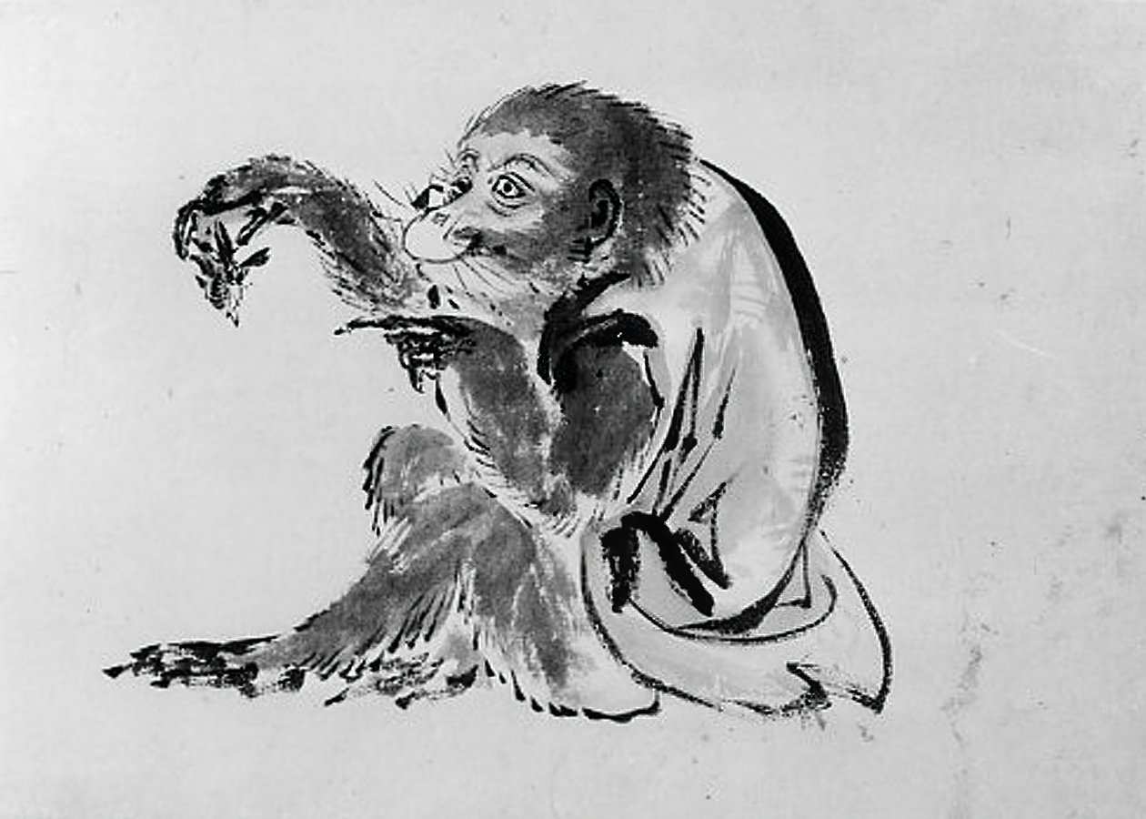 Abe og bi, 1800-tallet. af Hokusai School.