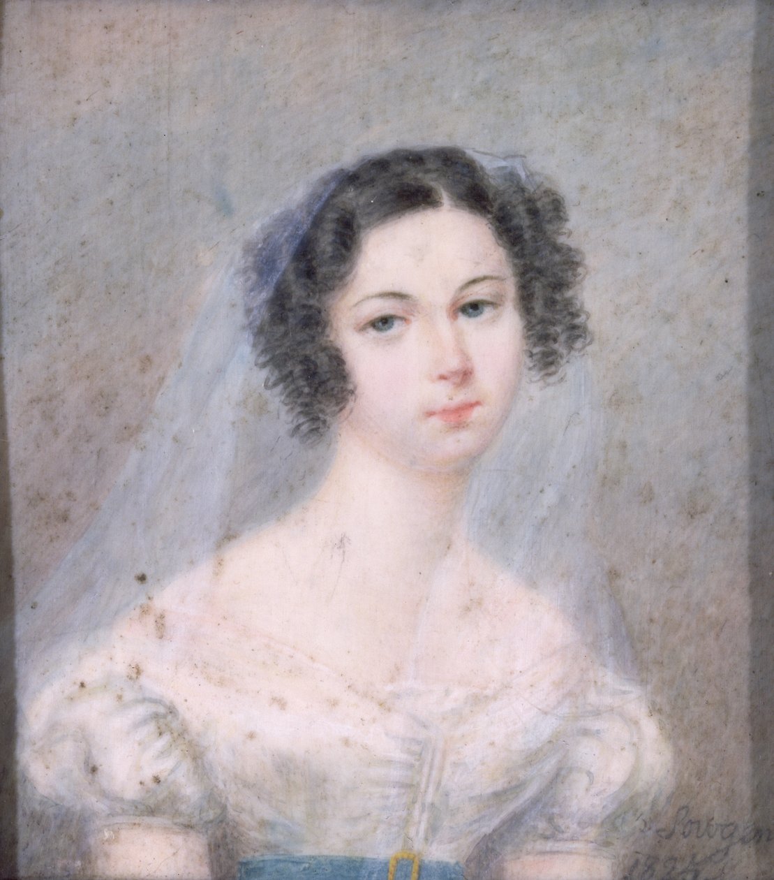 Miniature af Evelina Hanska (1801-82) 1825 (wc) af Holz von Sowgen