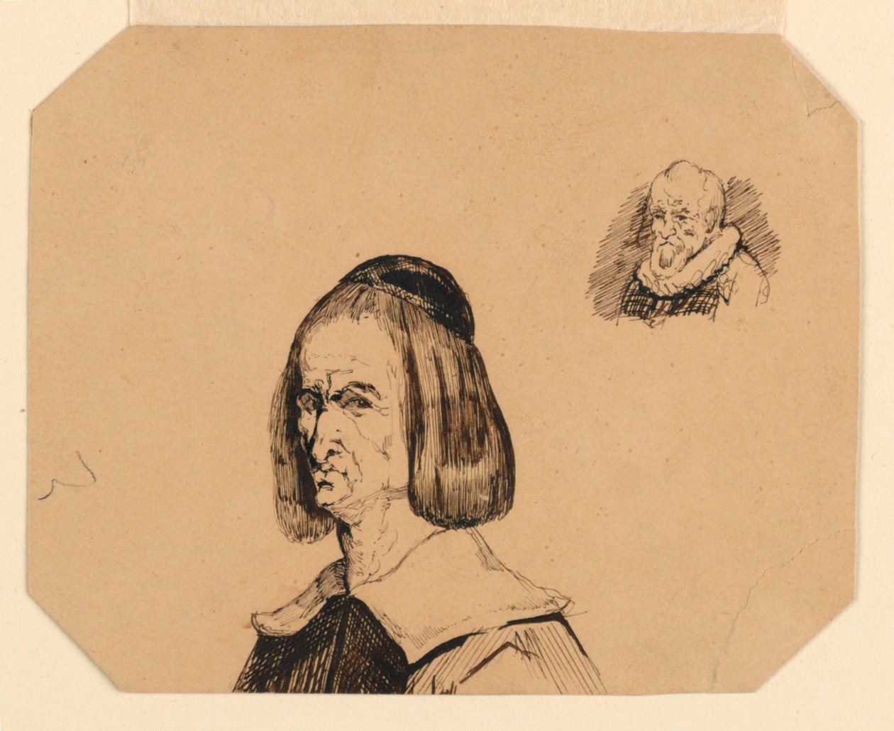 Hoveder af to mænd, i stil med Frans Hals af Homer Dodge Martin