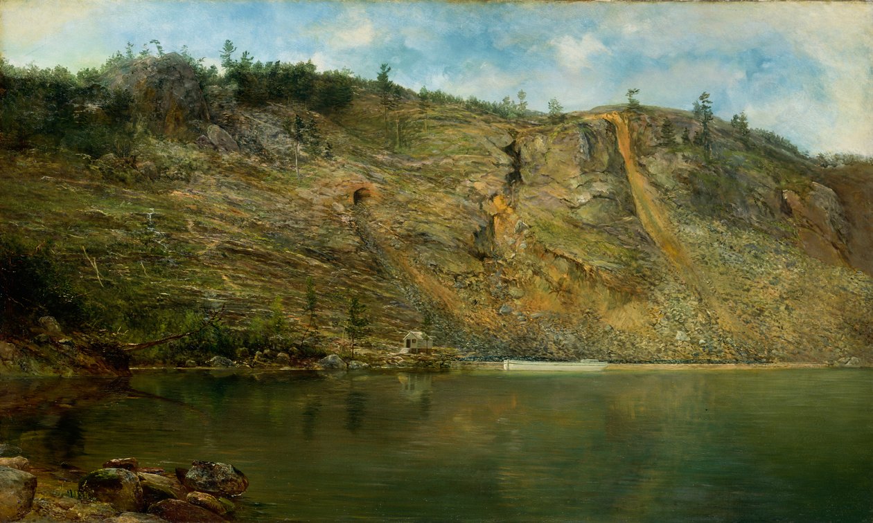 Jernminen, Port Henry, New York, ca. 1862. af Homer Dodge Martin