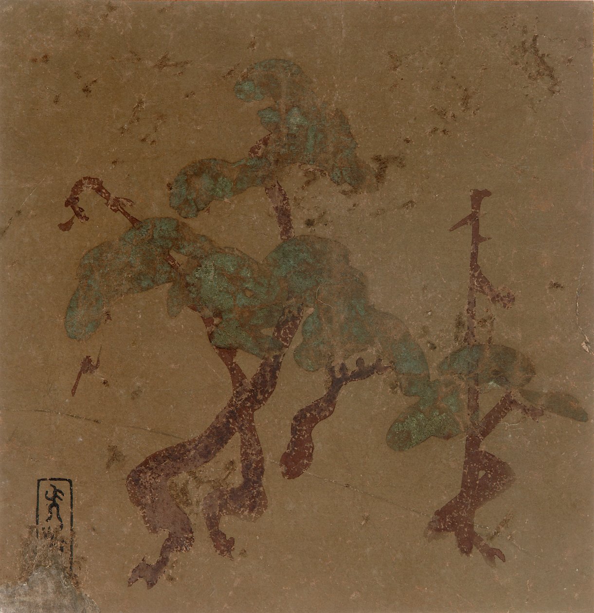Pine Trees, Edo Period, slutningen af det 16. århundrede fra det 17. århundrede. af Hon