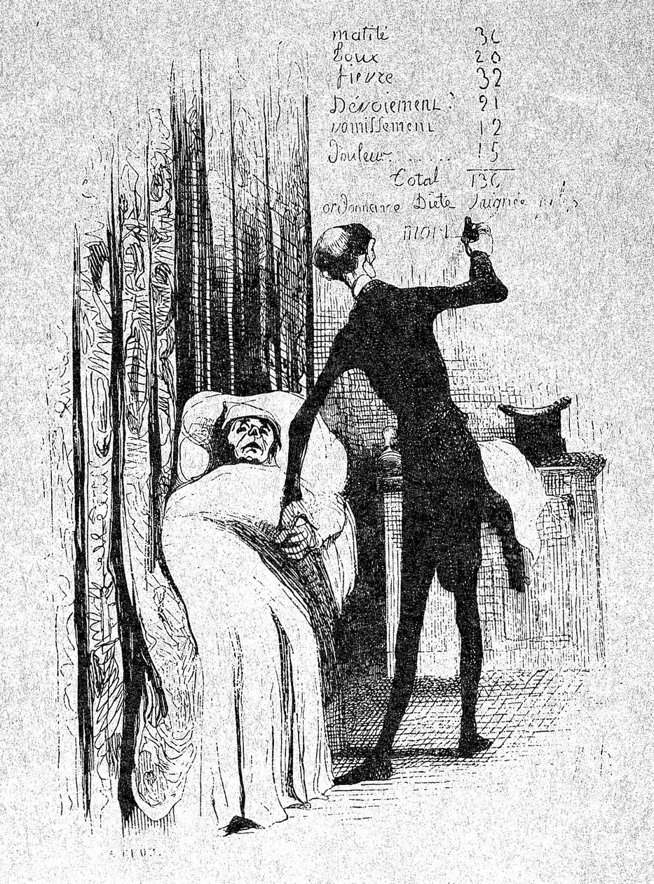 Opregning af regningen af Honoré Daumier