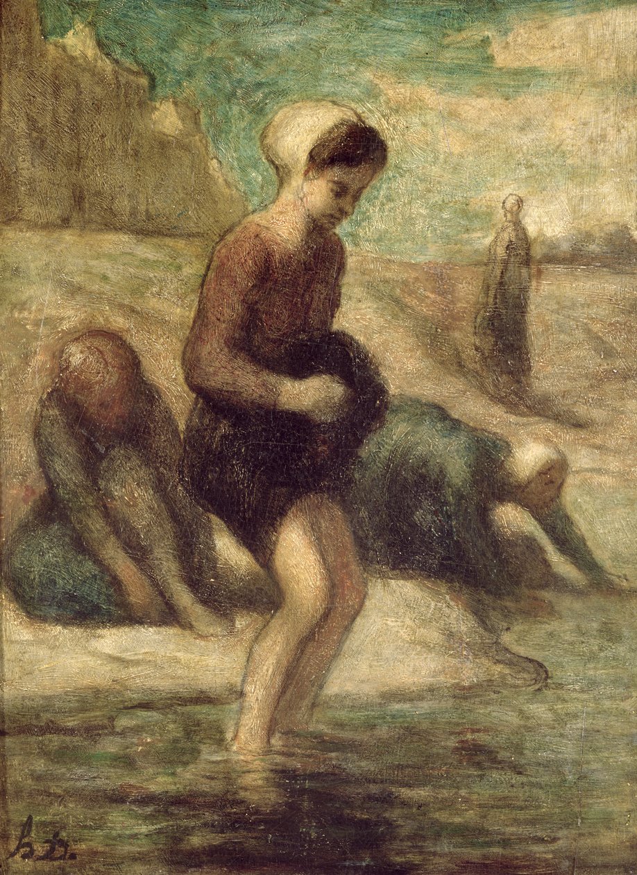 Ved Vandkanten, c.1849-53 af Honoré Daumier