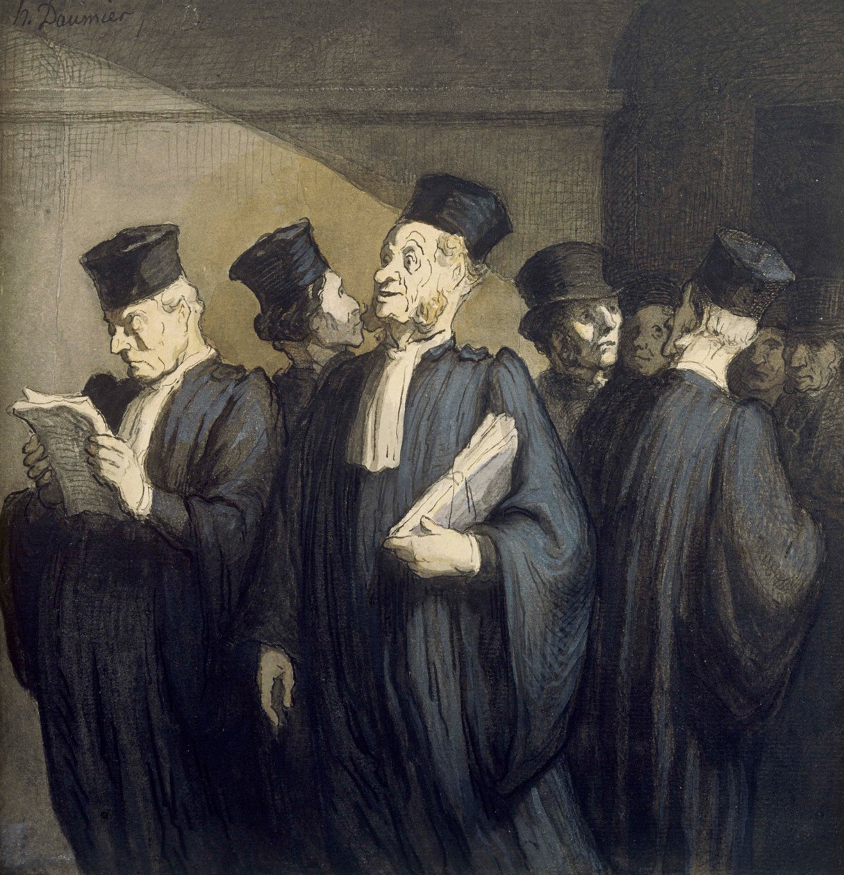 Inden høringen af Honoré Daumier
