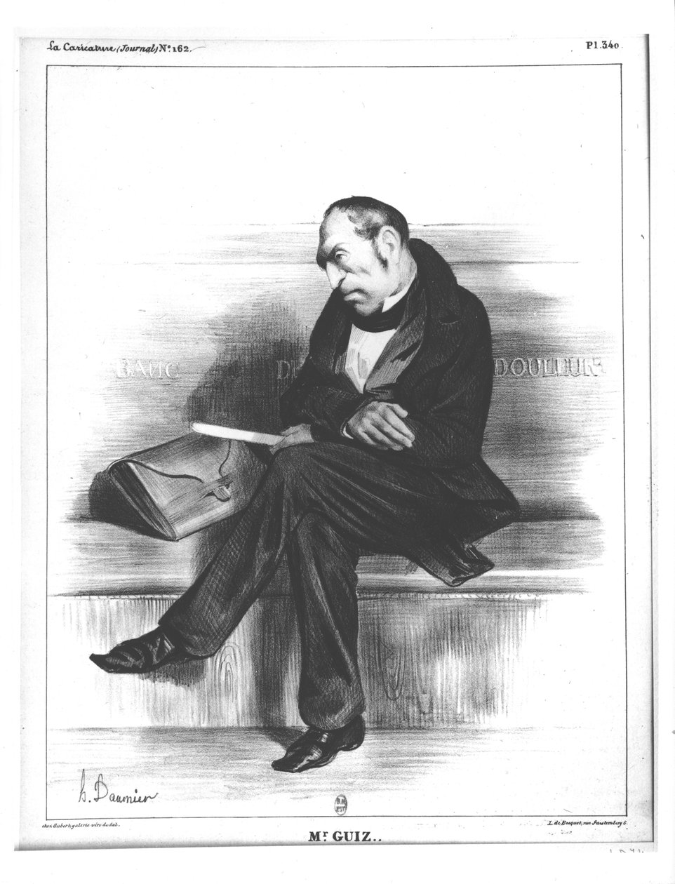 Karikatur af Francois Guizot (1787-1874), fra 