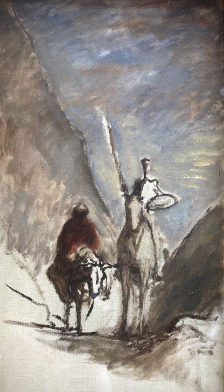 Don Quijote og den døde muldyr af Honoré Daumier